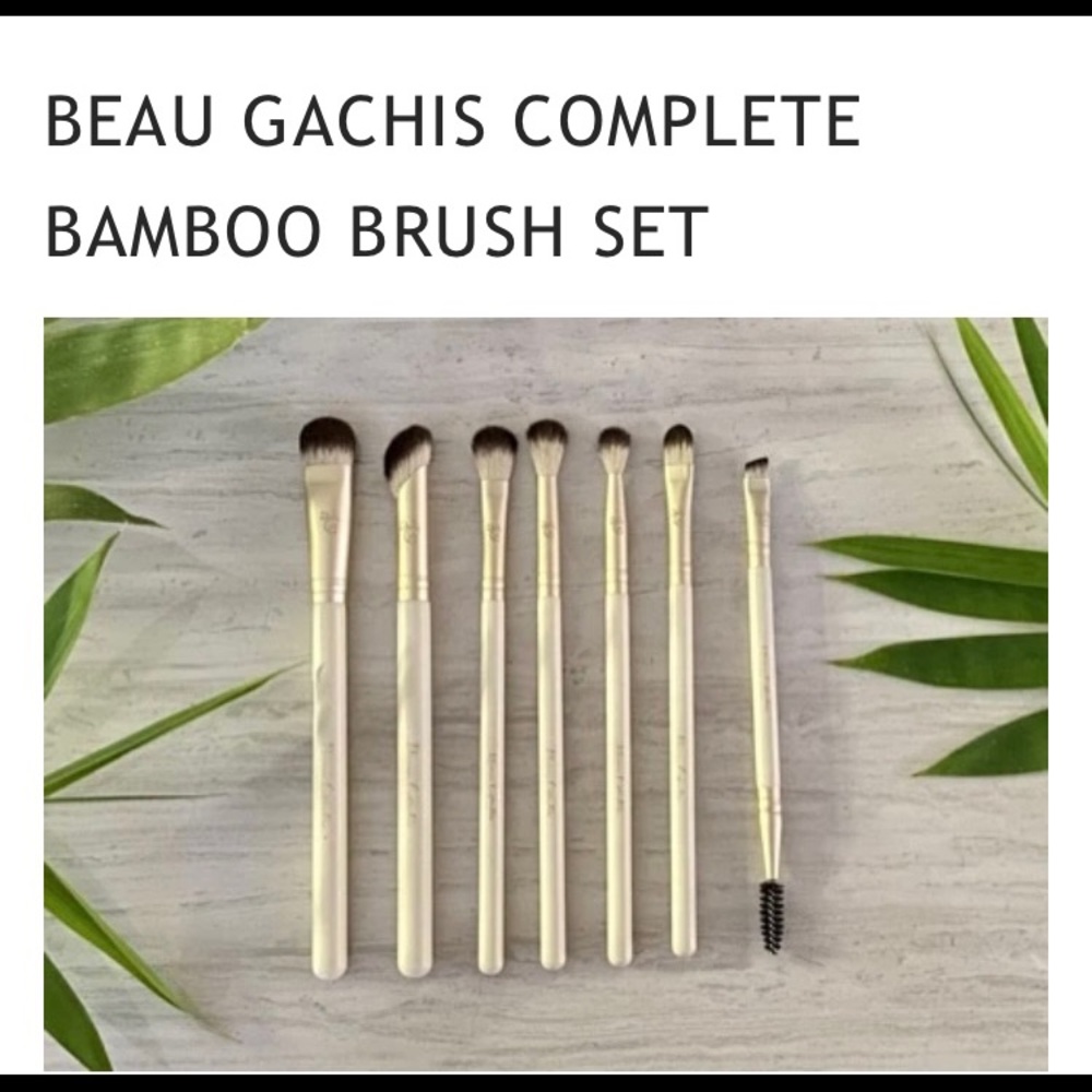 BEAU GACHIS Bamboo Brush Cosmetic Set new